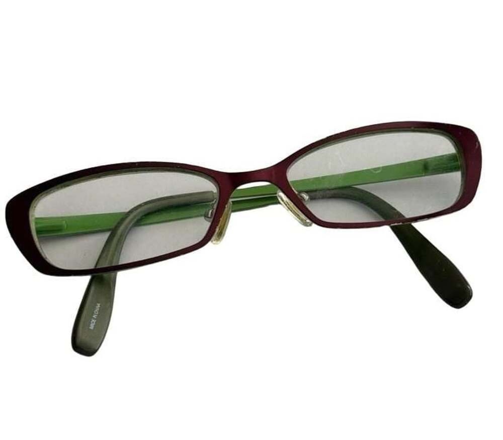 Juicy Couture Rectangular Eyeglasses Frames Burgundy and Green 50-17